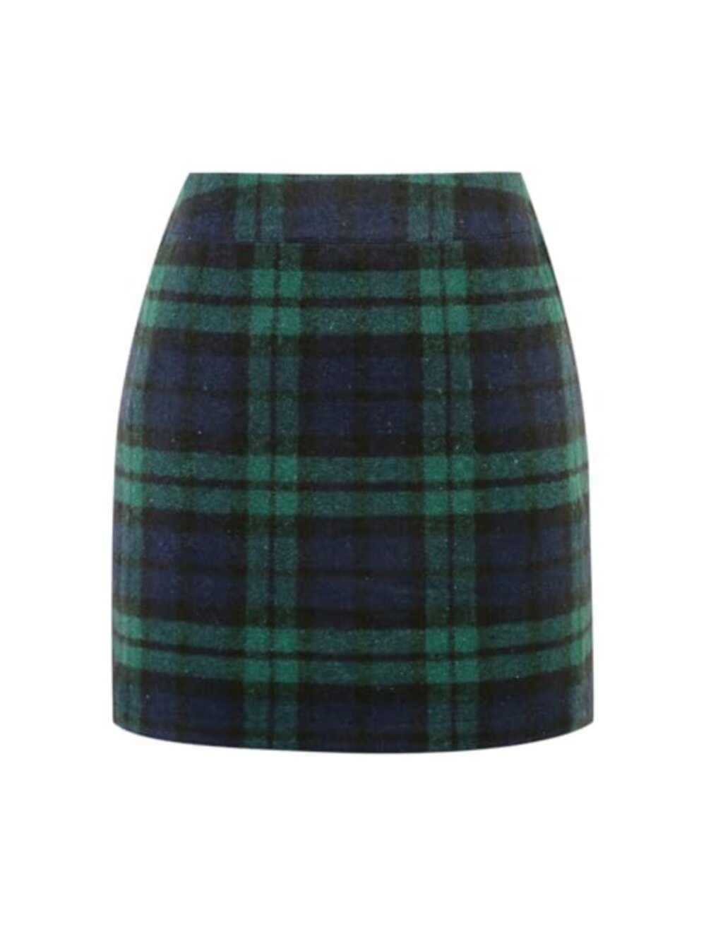 Wool Blend Plaid High Waist Mini Pencil Skirt Fall Winter
